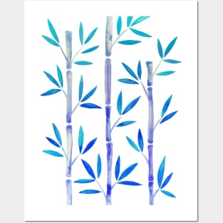 Indigo Bamboo Posters and Art